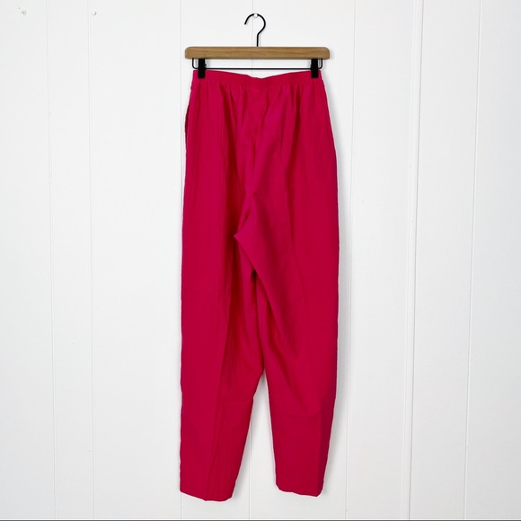 Hot Pink High Waisted Sport Trousers | Vintage - Picture 3 of 8